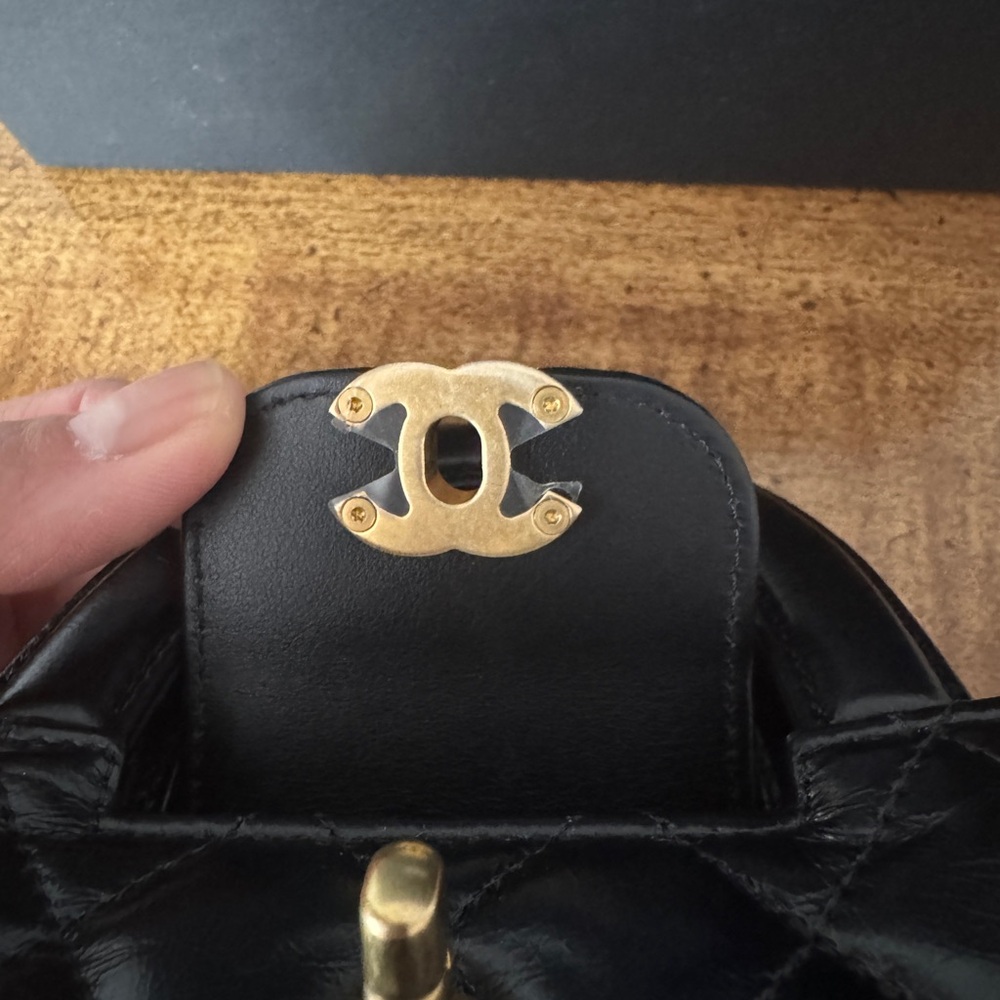CHANEL Black Quilted Mini Kelly Bag with GHW - Picture 9 of 13